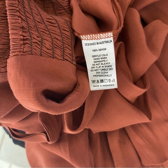 S/W/F SWF Zest Wide Leg Sleeveless Tie Shoulder Strap Square Neck Jumpsuit Sz XS - Picture 10 of 10